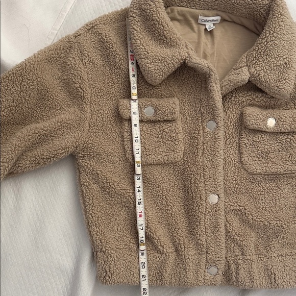 Calvin Klein Beige Sherpa Jacket. Teddy Jacket. Size L - Picture 8 of 9